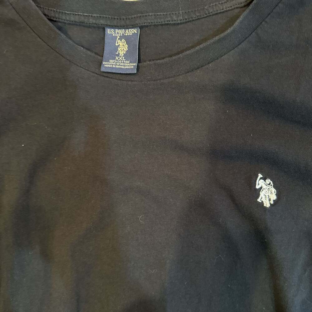 U.S. Polo Assn. Men's Black Crew Neck Short Sleeve Cotton T-Shirt XXL